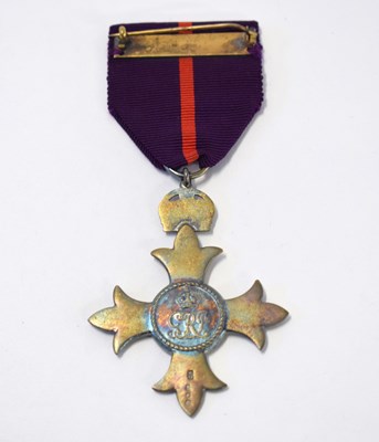 Lot 13 - Cased Military type 1 Britannia OBE medal in...