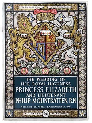 Lot 646 - A souvenir programme for The Wedding of Her...