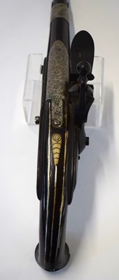 Lot 229 - Georgian Tower pistol lock plate on Indian...