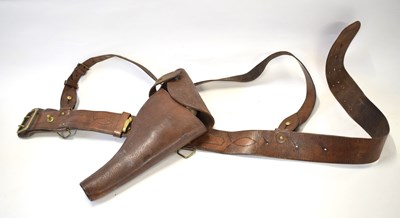 Lot 244 - First World War leather Sam brown belt and...