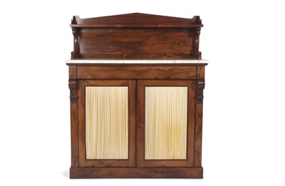 Lot 369 - An early Victorian rosewood chiffonier with...