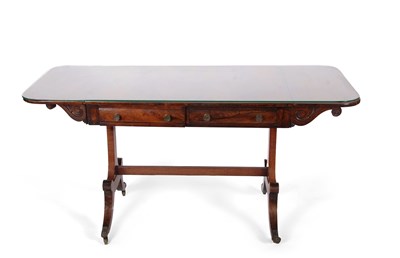 Lot 384 - A Regency rosewood sofa table with two frieze...