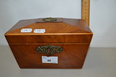 Lot 46 - Georgian mahogany sarcophagus formed tea caddy...