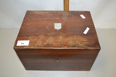 Lot 54 - Victorian rosewood vanity box with fitted...