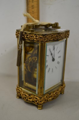 Lot 59 - 20th Century French carriage clock with...