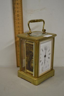 Lot 67 - 20th Century French brass cased carriage clock...