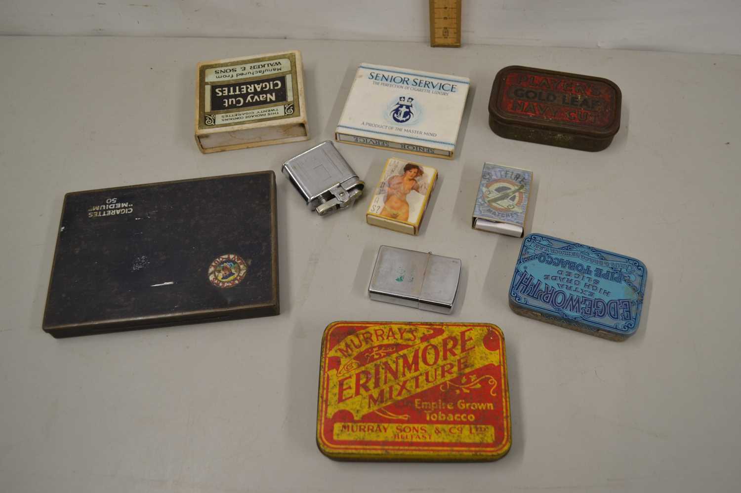 Lot 88 - Mixed Lot: Various cigarette tins, cigarette...