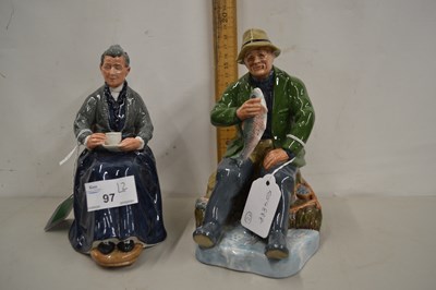 Lot 97 - Royal Doulton figure Good Catch and another...