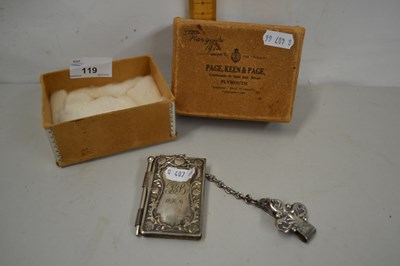 Lot 119 - Silver plated mounted pocket notebook