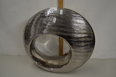 Lot 136 - Silver finish contemporary ceramic ornament