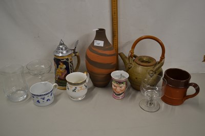 Lot 137 - Mixed Lot: Various drinking glasses, pottery...