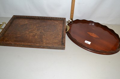 Lot 155 - Georgian style mahogany galleried serving tray...