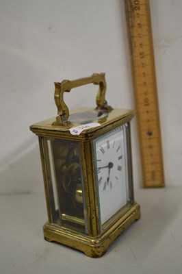 Lot 133 - Small French brass cased carriage clock