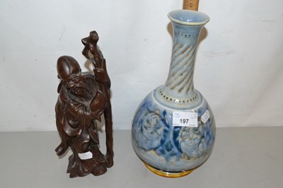 Lot 197 - Royal Doulton stone ware vase together with a...