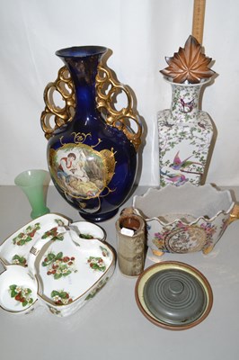 Lot 200 - Mixed Lot: Large gilt decorated double handled...