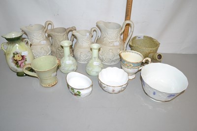 Lot 202 - Mixed Lot: Various Victorian jugs, milk glass...