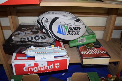 Lot 508 - Quantity of Rugby memorabilia to include a...