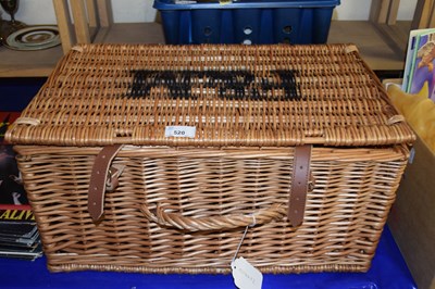 Lot 520 - A Fortnum & Mason wicker hamper (empty)