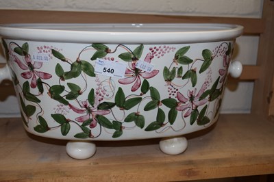 Lot 540 - A Sussex pottery oval jardiniere and a small...