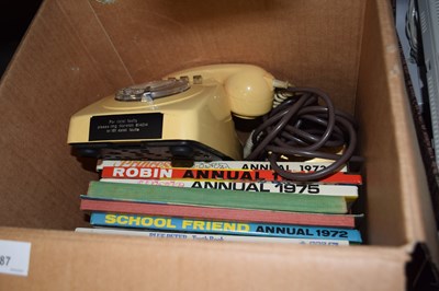 Lot 587 - Children's annuals, vintage telephone