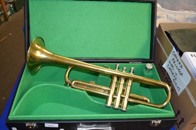 Lot 615 - A trumpet, cased