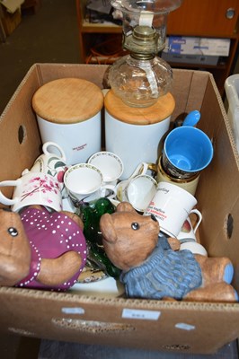 Lot 663 - Mixed Lot: Assorted ceramics, mugs, storage...