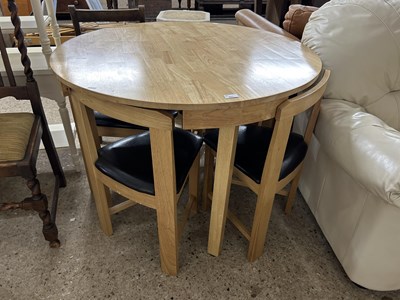 Lot 251 - Modern circular kitchen table and four chairs