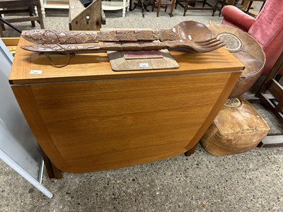 Lot 289 - Mid Century teak drop leaf dining table