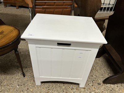 Lot 336 - Modern white finish laundry box