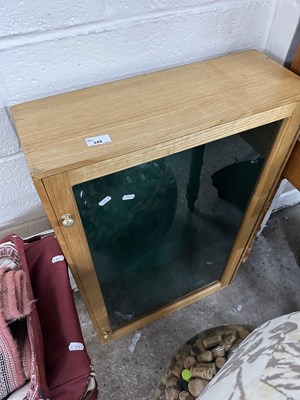 Lot 349 - A light oak cased display cabinet