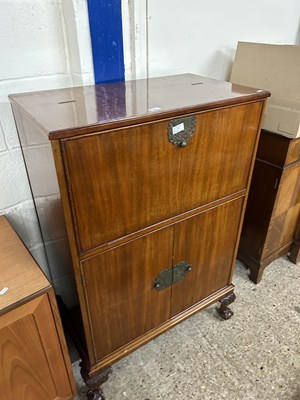 Lot 356 - Early 20th Century mahogany drop front drinks...