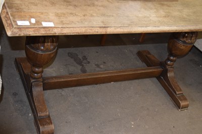 Lot 919 - 20th Century oak refectory style dining table