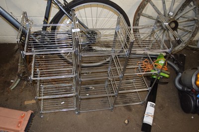 Lot 966 - Set of three steel kitchen racks