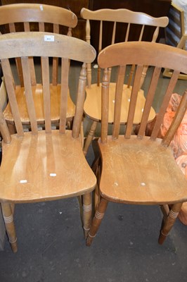 Lot 812 - Four pine kitchen chairs