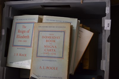 Lot 820 - Books to include Oxford History of England,...