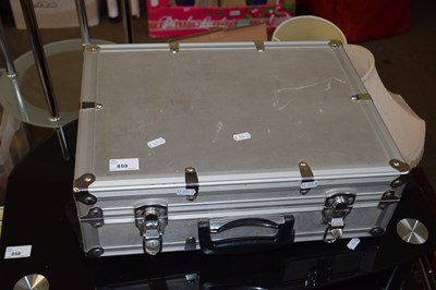 Lot 859 - Metal briefcase