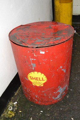 Lot 364 - Large Shell fuel or oil dispenser with lifting...