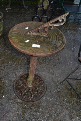 Lot 378 - Modern cast metal sun dial