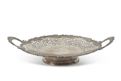 Lot 205 - George V large silver twin handled dish of...