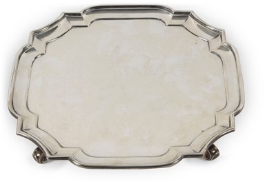 Lot 207 - George VI Silver salver of square form...