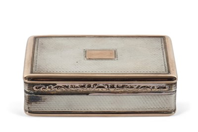 Lot 224 - George IV silver snuff box of rectangular form...