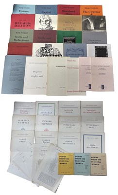 Lot 155 - A quantity of various poetry pamphlets, to...