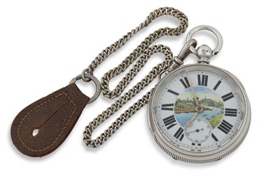 Lot 269 - A silver cased Fusee pocket watch and chain,...