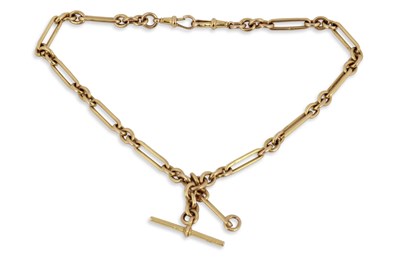 Lot 271 - An antique 9ct gold watch chain comprising of...