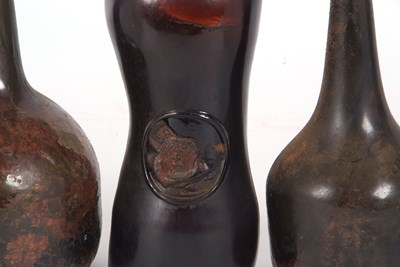 Lot 6 - A group of three 18th Century wine bottles,...