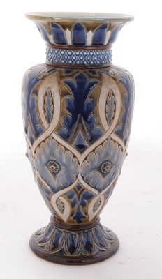 Lot 29 - A Doulton Lambeth vase with incised geometric...
