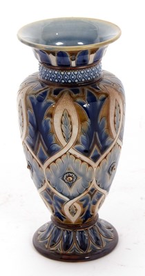 Lot 29 - A Doulton Lambeth vase with incised geometric...