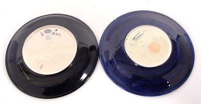 Lot 40 - A Moorcroft pottery dish, 1950's, the blue...