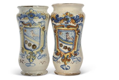 Lot 52 - A pair of Italian Faience Alberelli with...