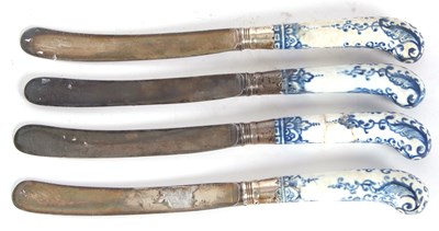 Lot 70 - A group of four 18th Century knives with Bow...